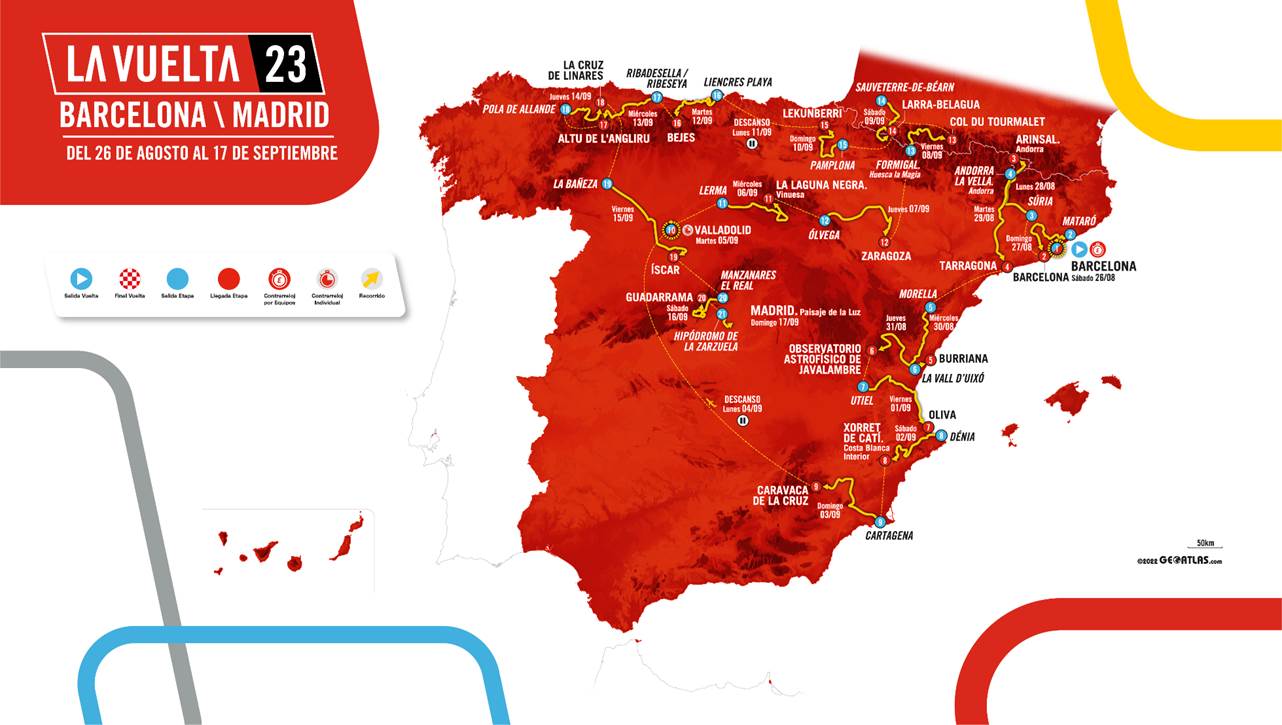 Tour d’Espagne 2023 : La région sera visitée