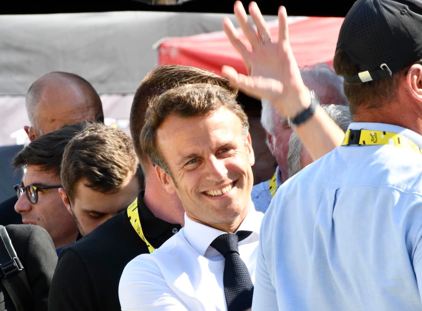 Emmanuel Macron en visite à Saintes